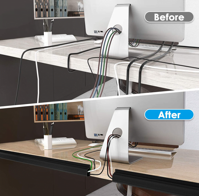 Under Desk Cable Tidy Cord Organiser Wire Management 